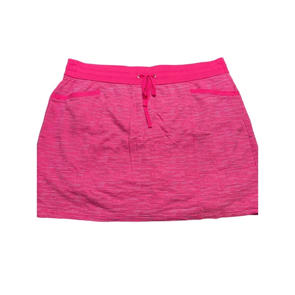 Kim Rogers Curvy Pink Casual Skort Skirt Pull On Drawstring Size 1X